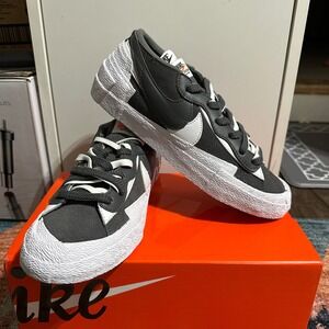Nike Blazer Low‎ Sacai Dark Grey Brand New Mens 6 Women's 7.5